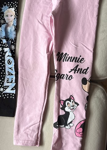 Kız Çocuk Baskılı ve Elastik Bel Taytlar - Görsel 2