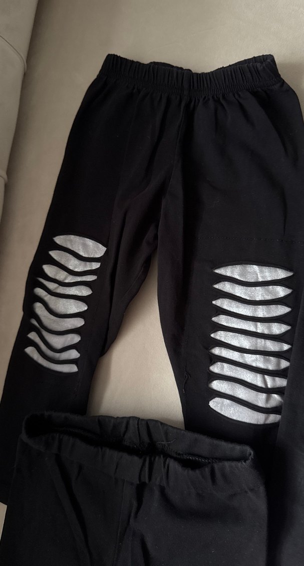 Kız Çocuk Baskılı ve Elastik Bel Taytlar - Görsel 4