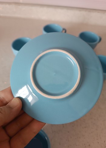 Pastel Mavi Mini Fincan ve Tabak Seti - Görsel 8