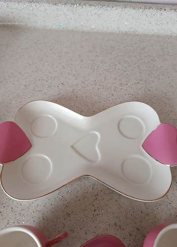 Pastel Pembe Seramik Fincan Seti - Görsel 5