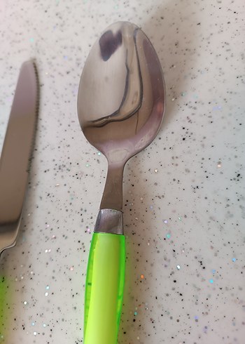 Yeşil Saplı Çatal, Bıçak ve Kaşık Seti - Görsel 7