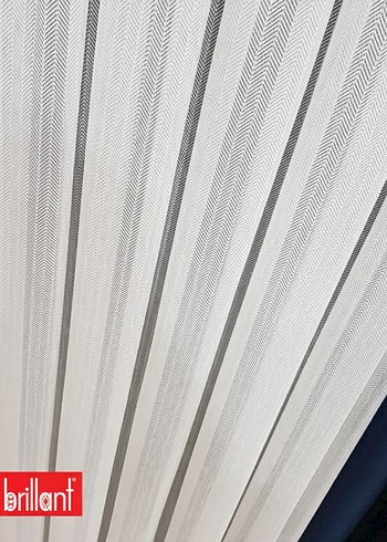 Brillant Tül Perde Tommy Ekru Balık Sırt - Görsel 3