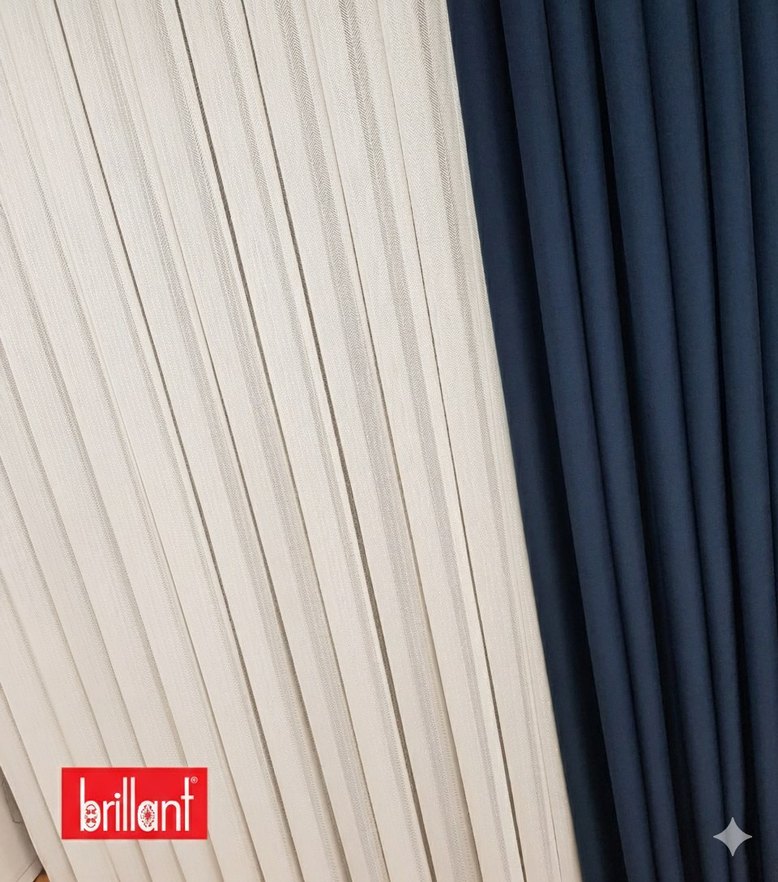 Brillant Tül Perde Tommy Ekru Balık Sırt - Görsel 4