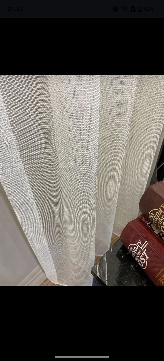 ZIRH GÖRÜNÜMLÜ FİLE TÜL PERDE - Görsel 2