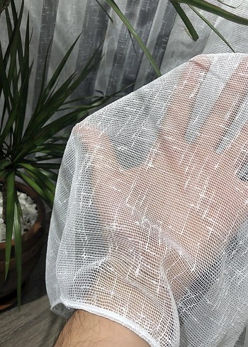 NATURAL DOKULU KETEN TÜL PERDE - Görsel 3