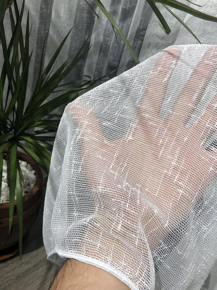 NATURAL DOKULU KETEN TÜL PERDE - Görsel 3