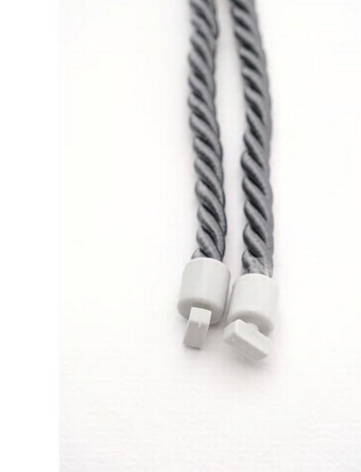 Gri 4 top brocol Modern Perde Bağlama İpi - Görsel 3