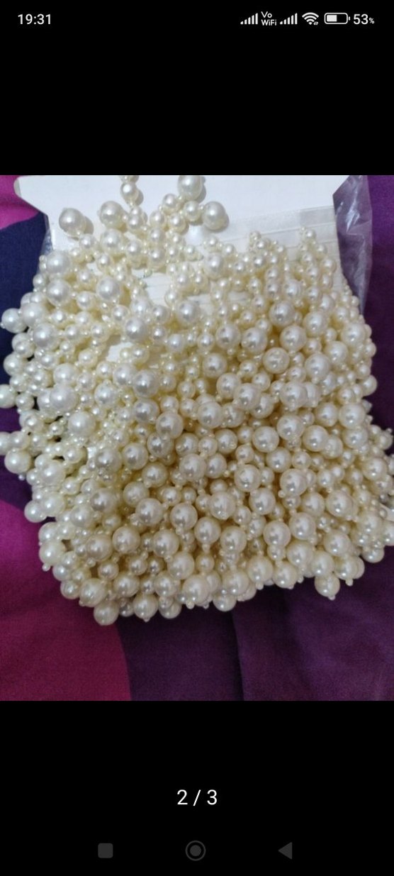 Beyaz İnci perde kenarlarında ve takılarda kullanılır - Görsel 2