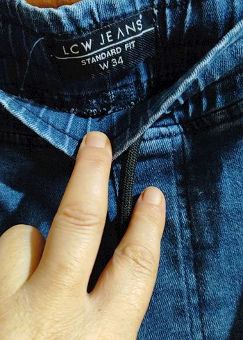 Erkek Lacivert Loose Fit Kot Şort - Görsel 2