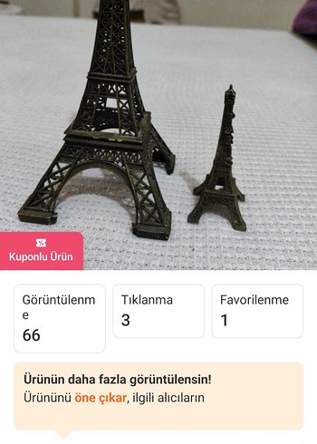 Kahverengi Eyfel Kulesi Biblo Seti - Görsel 2
