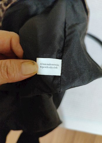 Kahverengi Leopar Desenli Süet Kadın Çanta - Görsel 6