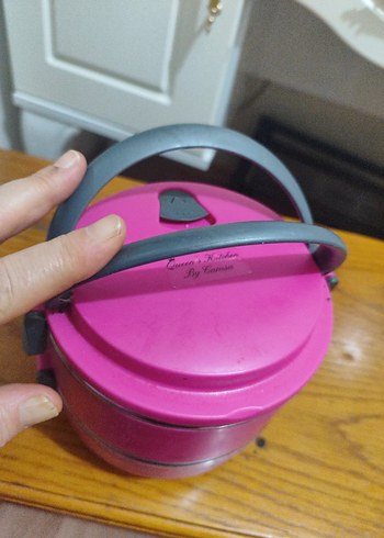 Pembe Renkli Çok Katmanlı Yemek Kabı termos - Görsel 3