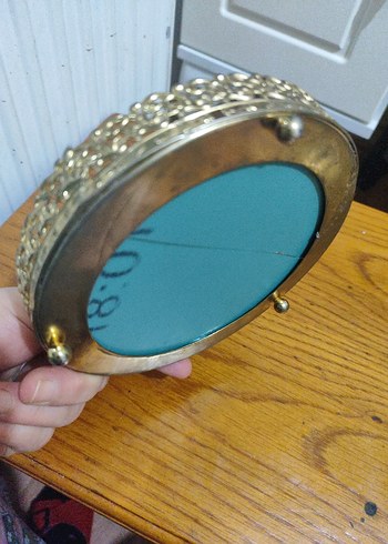 Bej Renkli Parlak Kenarlı Yuvarlak dekorasyon - Görsel 2