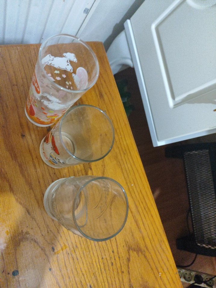 Renkli Baskılı 3 Adet Cam Bardak - Görsel 2