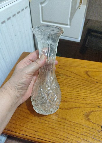 Beyaz Parlak Cam Vazo - Görsel 2