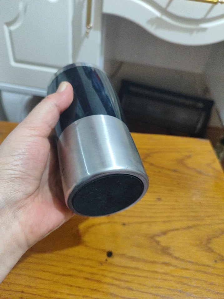 Parlak Siyah Çelik Kapaklı Termos Kupa - Görsel 4