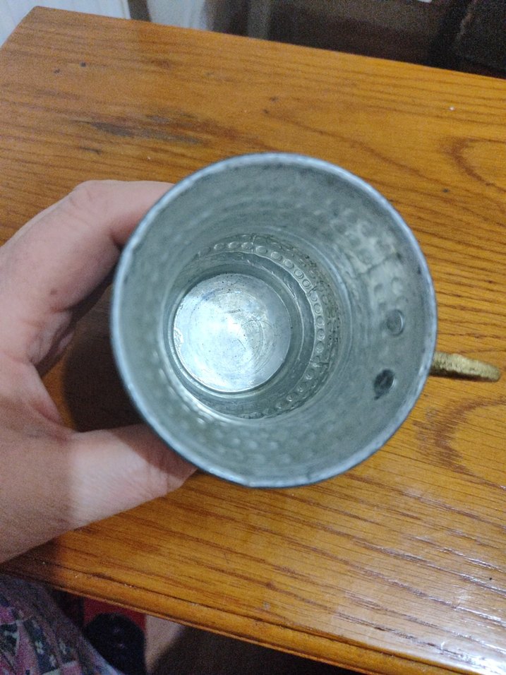 Bakır Dokulu Küçük Kulplu Bardak - Görsel 2