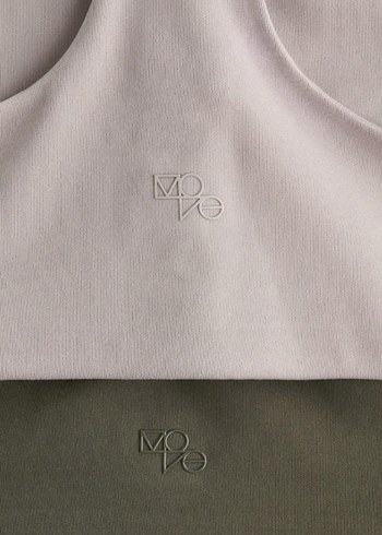 H&M Basic Kadın Atlet 2'li Paket - Bej & Haki - Görsel 2