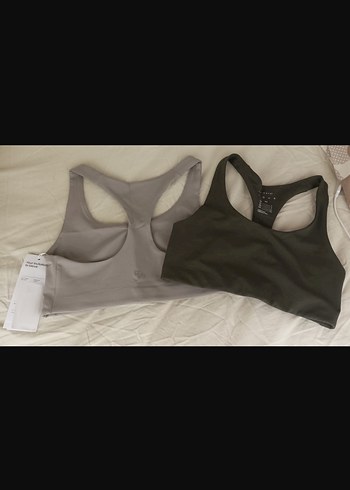 H&M Basic Kadın Atlet 2'li Paket - Bej & Haki - Görsel 3