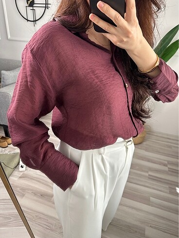 Zara Modal V yaka gömlek