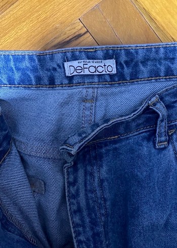 Kadın Mavi Bol Kesim Denim Pantolon - Görsel 3