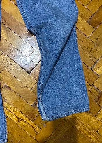 Kadın Mavi Bol Kesim Denim Pantolon - Görsel 2