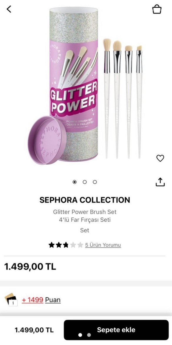 Pembe Makyaj Fırçası Seti Glitter Power - Görsel 2