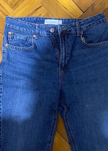 Kadın Lacivert Regular Fit Midi Denim Pantolon - Görsel 2