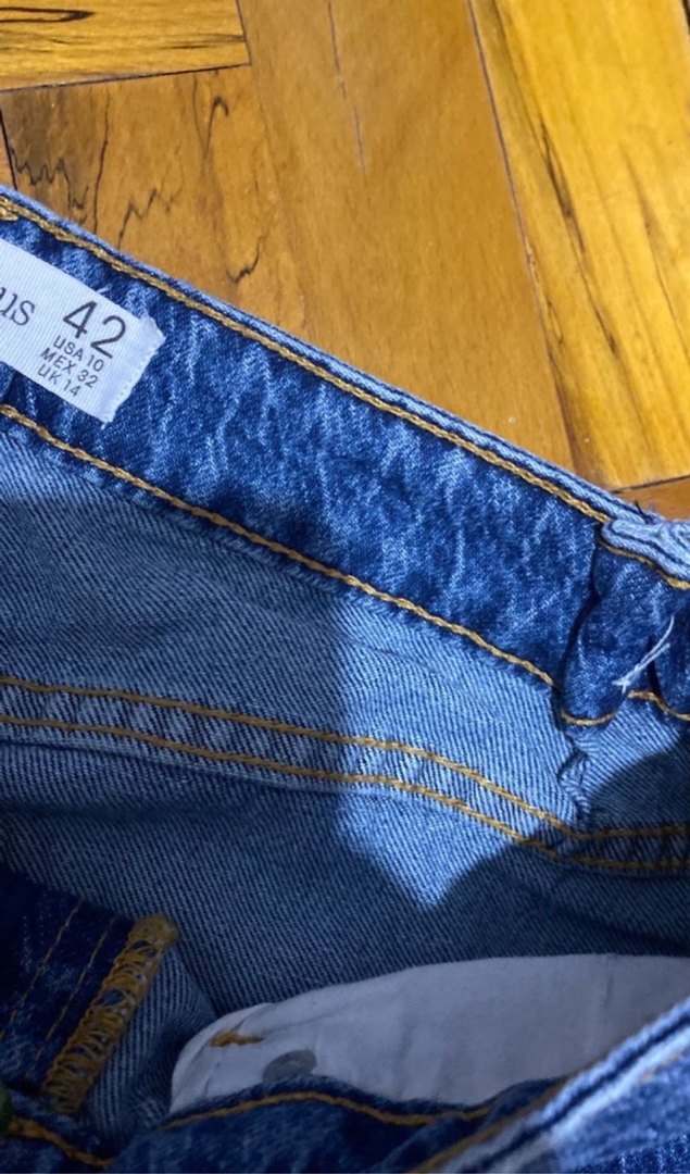 Kadın Lacivert Regular Fit Midi Denim Pantolon - Görsel 4