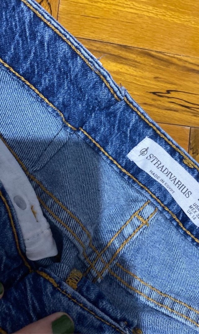 Kadın Lacivert Regular Fit Midi Denim Pantolon - Görsel 3