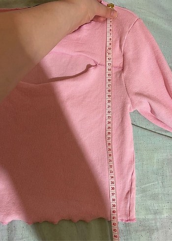 Pembe Uzun Kollu Kadın Bluz - Görsel 3