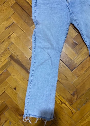 Mavi Bağcıklı Baggy Kadın Jean - Görsel 2