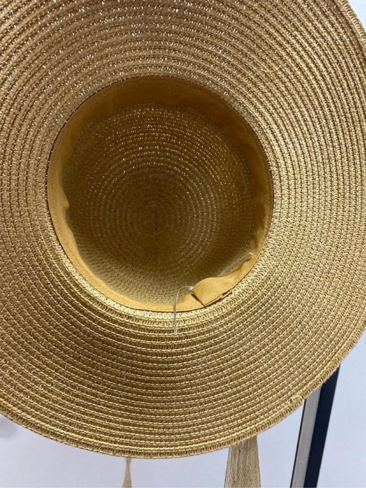 Bej Püsküllü Bohem Kadın Şapka - Görsel 2