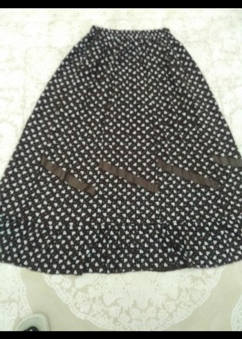 Kahverengi Çiçek Desenli anne  eteği - Görsel 4