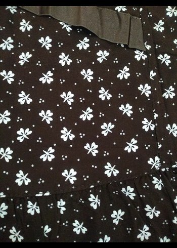 Kahverengi Çiçek Desenli anne  eteği - Görsel 2