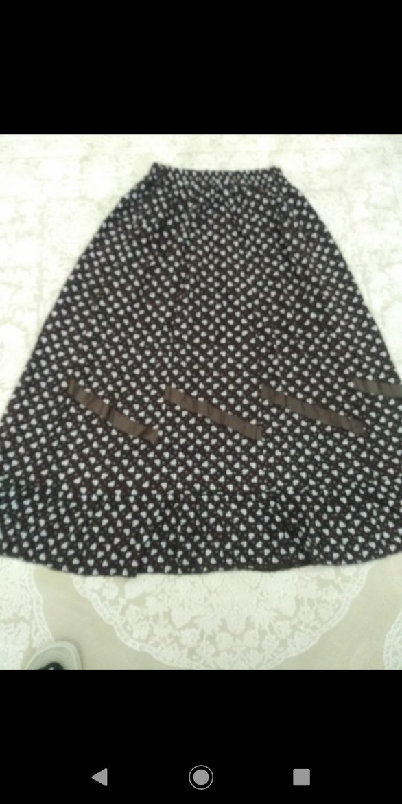 Kahverengi Çiçek Desenli anne  eteği - Görsel 4