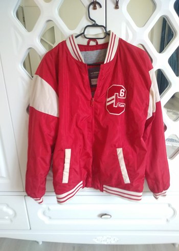 Kırmızı Fermuarlı Spor erkek    çocuk yağmurluk - Görsel 2