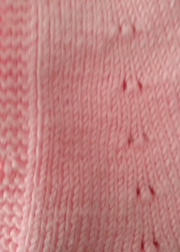 Diğer Pembe Fırfırlı Kız Çocuk Triko Hırka