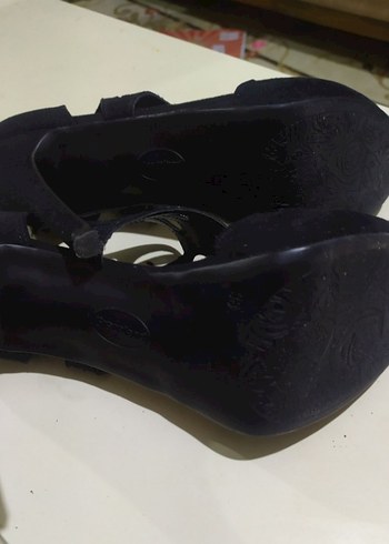 38 Beden Siyah Tokalı Gotik Stiletto Topuklu Kadın Ayakkabı