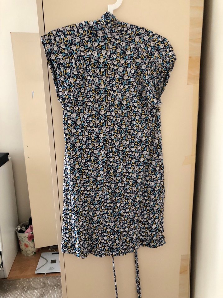 Bohem Çok Renkli penye Midi Elbise 38 neden - Görsel 3