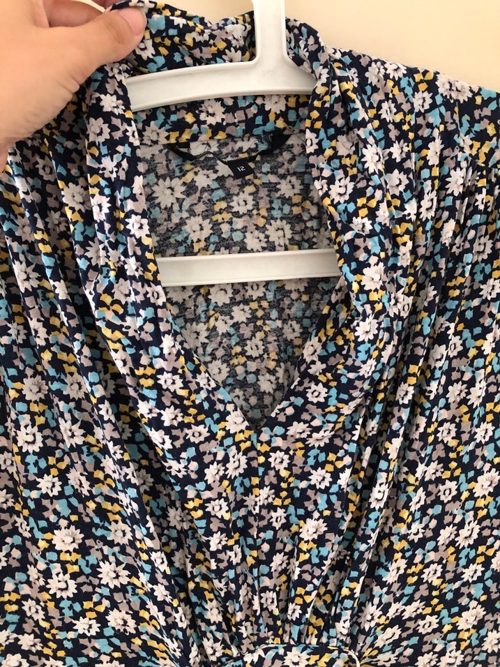 Bohem Çok Renkli penye Midi Elbise 38 neden - Görsel 2