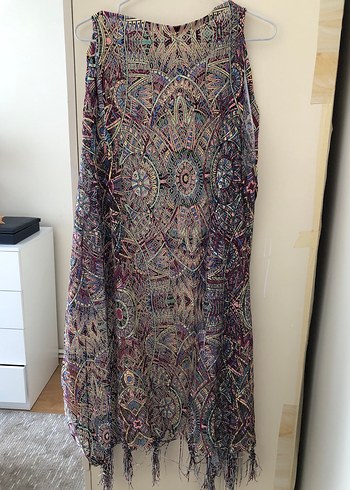 Bohem Çok Renkli Kadın pareo M beden - Görsel 2