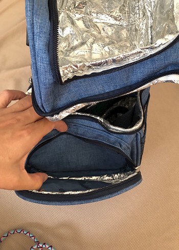 Mavi Baskılı Bebek Çantası - Görsel 7