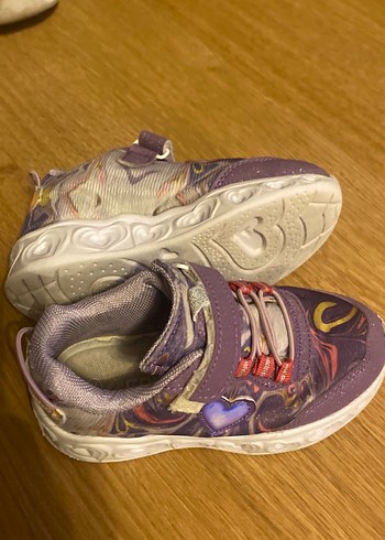 Kız Çocuk Mor Bağcıksız Spor Ayakkabı - Görsel 5