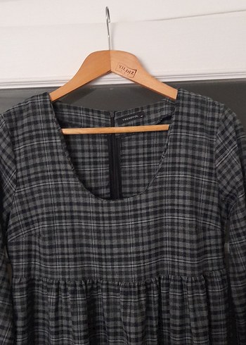 Gri mini elbise - Görsel 2