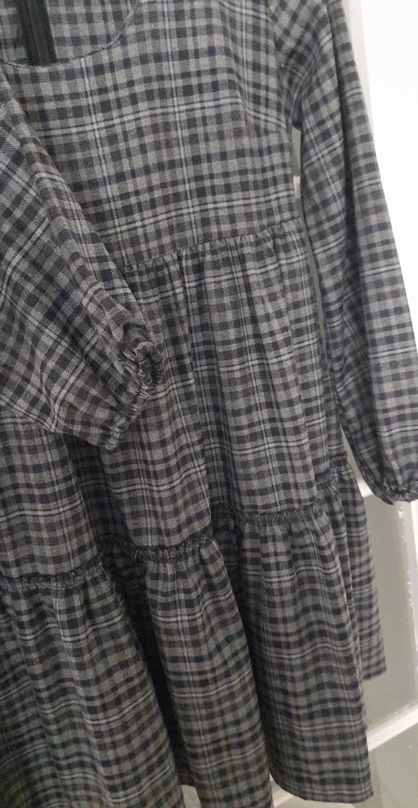 Gri mini elbise - Görsel 3