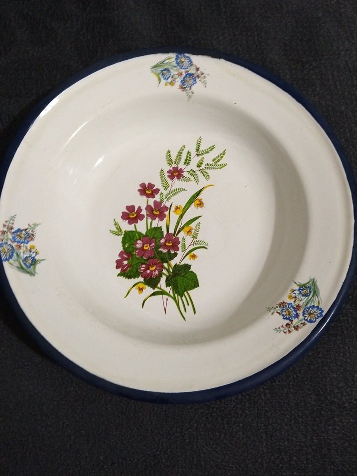 Eski, emaye tabak - Görsel 4