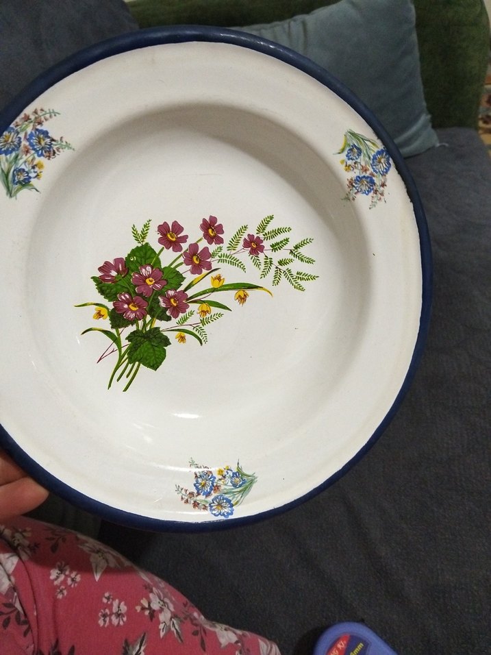 Eski, emaye tabak - Görsel 5