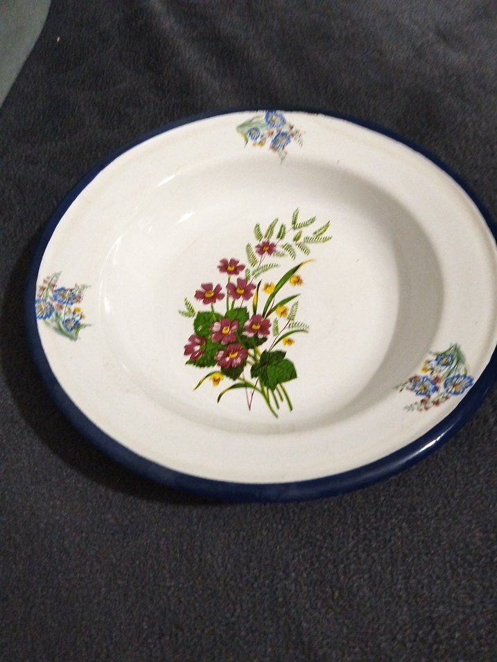 Eski, emaye tabak - Görsel 2