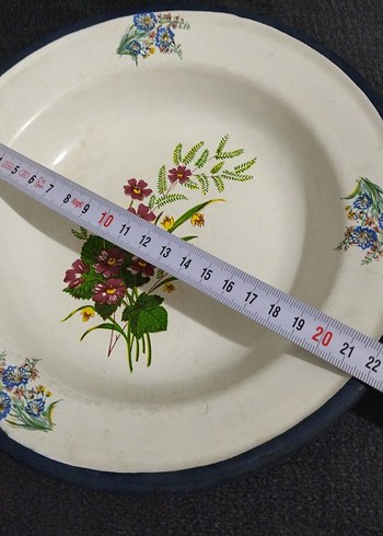 Eski, emaye tabak - Görsel 8